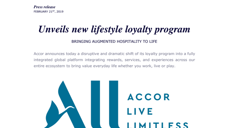 Unveils new lifestyle loyalty program