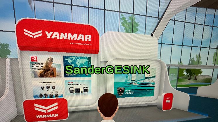 Hi-res image - YANMAR - The virtual YANMAR sailboat stand as it will appear to visitors at Virtual Nautic