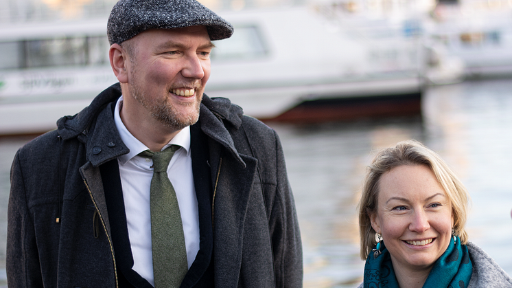 Gustav Hemming (C), skärgårdsregionråd och Michaela Haga (C), ordförande i sjötrafikutskottet.