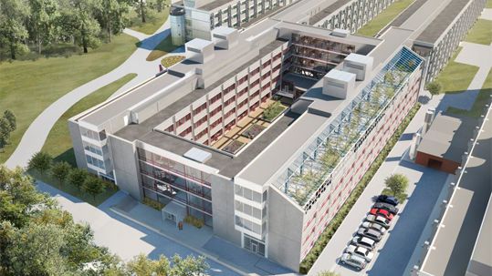 Strängbetong levererar betongstommen åt Akademiska Hus nybygge på Stockholms universitet