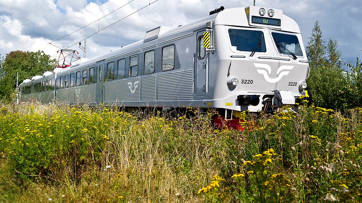 Ombyggda SJ-tåg i Mälardalen