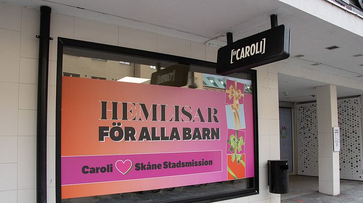 Caroli stöttar Skåne Stadsmission i jul