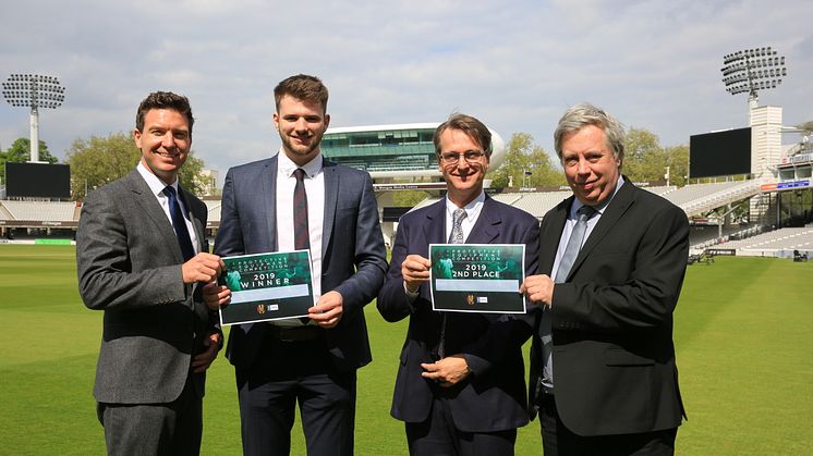 (L-R) Joint winners John Blythe & James Humphries with runners up Jeremy Gibson-Harris & Mike Franklin