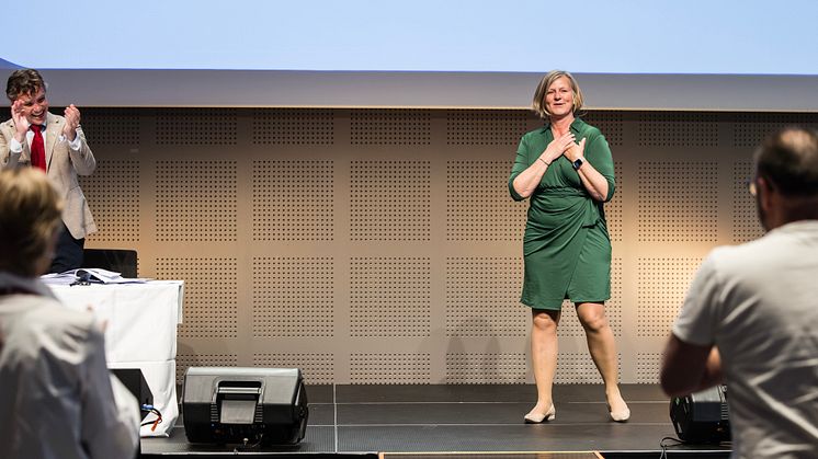 GJENVALGT: Anne-Karin Rime er gjenvalgt som president i Legeforeningen. Foto: Legeforeningen/Thomas B. Eckhoff 