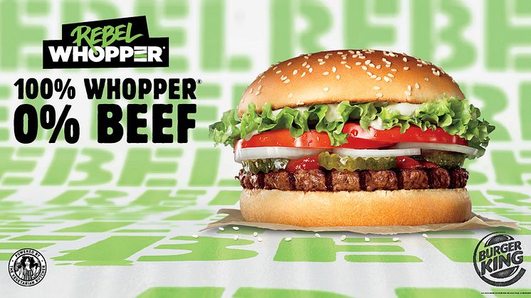 100% Whopper og 0% kjøtt:  Rebel Whopper lanseres i Norge