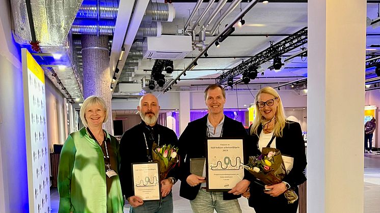 Håll Nollans vd Ulrika Dolietis tillsammans med Mikael Karlsson, Glen Ewertzh och Susanna Alexandersson på Locum.