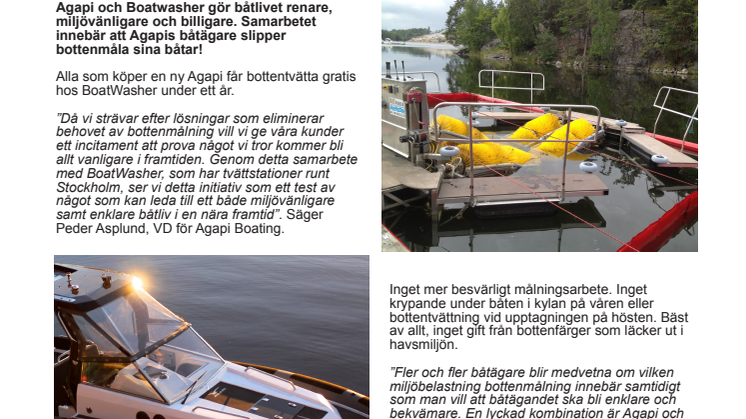 Agapi och Boatwasher gör båtlivet miljövänligare