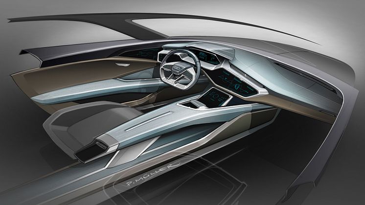 Audi e-tron quattro concept – Cockpit Sketch