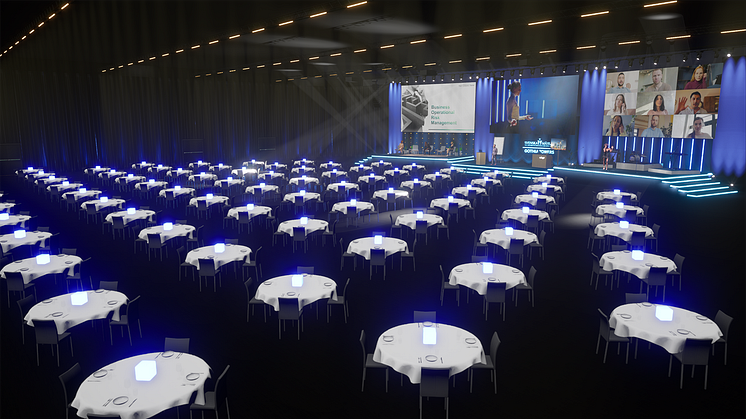 ​The Hybrid Event Arena is Sweden’s largest studio solution for hybrid meetings. With three stages and various flexible spaces, the arena is designed to provide a great shared experience for both physical and digital participants. 