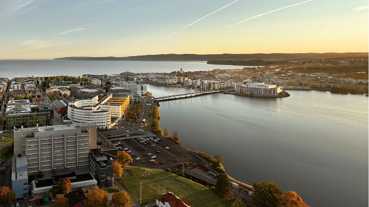 Jönköping Universitys campus i centrum av Jönköping