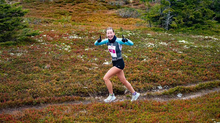 Vinner i 13 km terrengløp under Trysilrypa ble Liv Tone Heramb fra Risberget IL. Foto: Ola Matsson