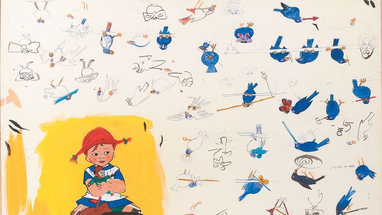 Ingrid Vang Nyman, Pippi, blå fugle og skitser af småpiger