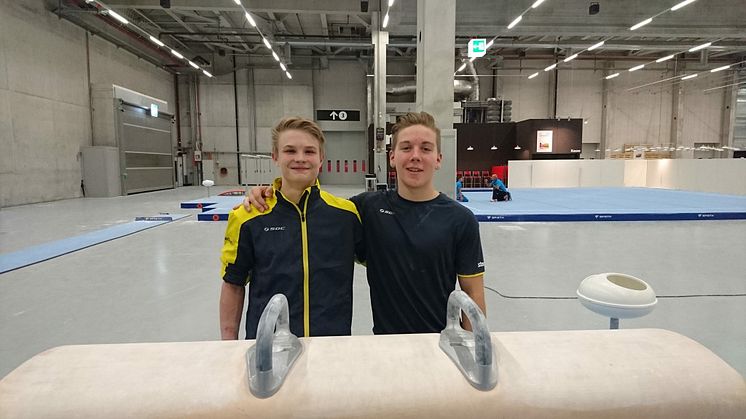 Stockholmsgymnasterna David Rumbutis och Kim Wanström på 17:e respektive 20:e plats på junior-EM i manlig artistisk gymnastik