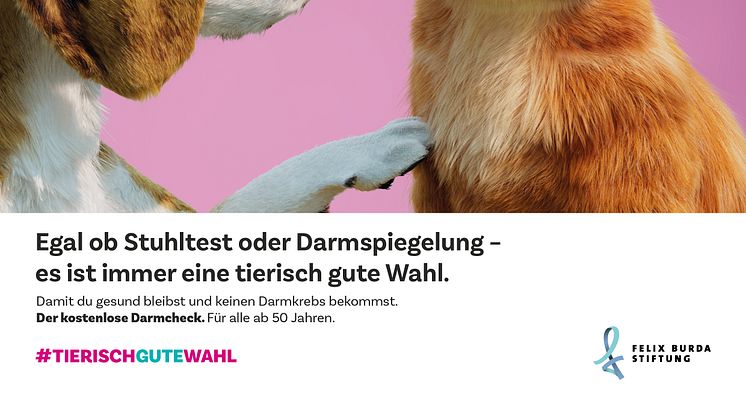 Tierisch gute Wahl: Anzeige zum Darmkrebsmonat März 2024