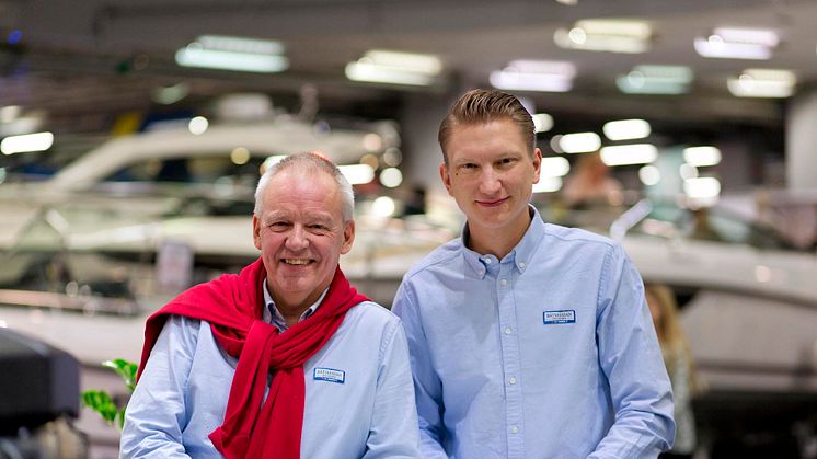 Bengt Wallin och Jacob Ryder mycket nöjda med årets Båtmässa.