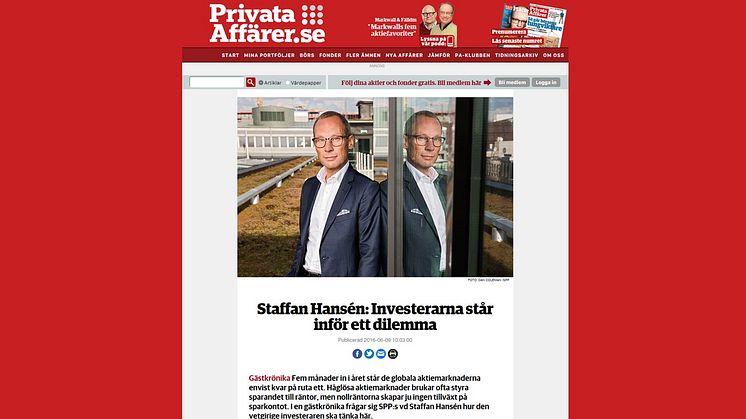 "Investerarna står inför ett dilemma"