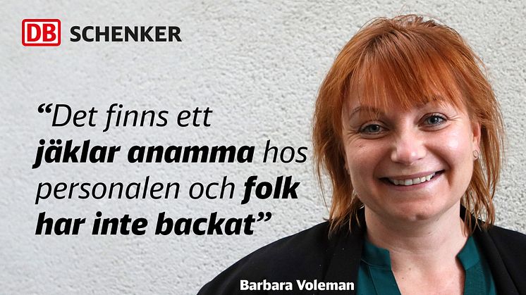 Barbara Voleman, distriktschef Västerås, DB Schenker