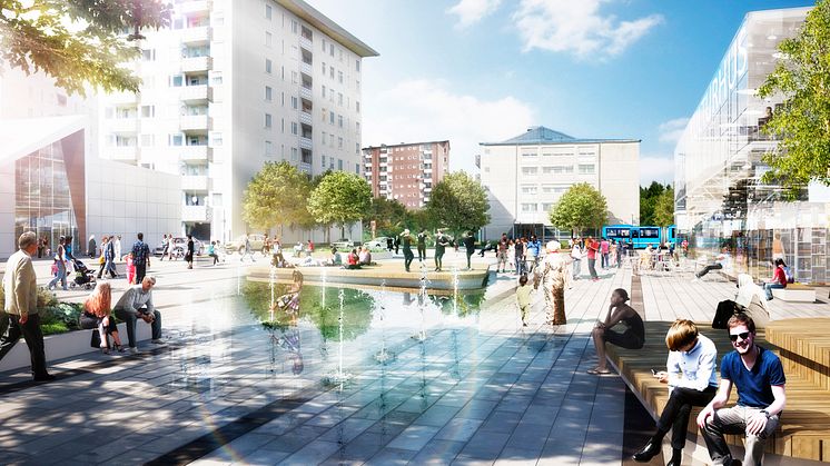 Visionsbild för Rymdtorget av Nyréns Arkitekter