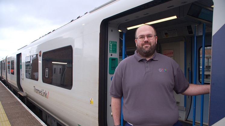Dave Jones - The Great British Railway Adventure boarding train