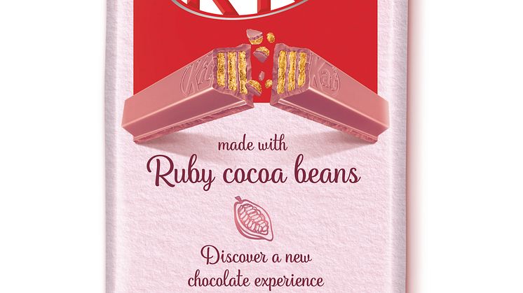 Lyserød KITKAT uden tilsætning af farve eller smag? Jo, den er god nok. Ny opfindelse med Ruby-kakaobønner baner vejen for denne lækre nye chokoladetype.