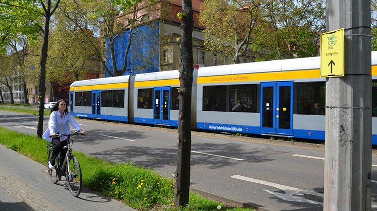 Auf dem "Velo-city-Radweg" zur Leipziger Messe - Foto: Andreas Schmidt