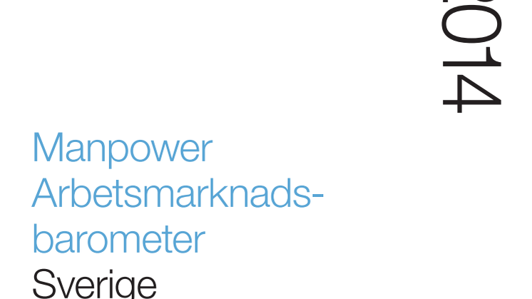 Rapport Manpower Arbetsmarknadsbarometer kvartal 2 2014