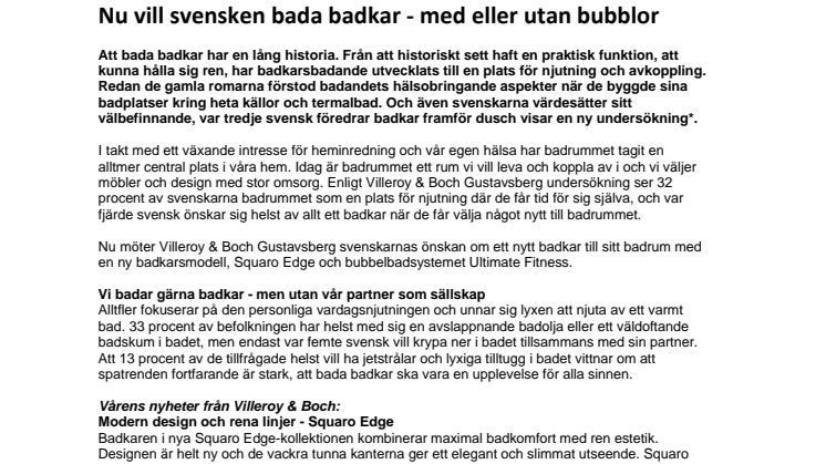 Nu vill svensken bada badkar - med eller utan bubblor