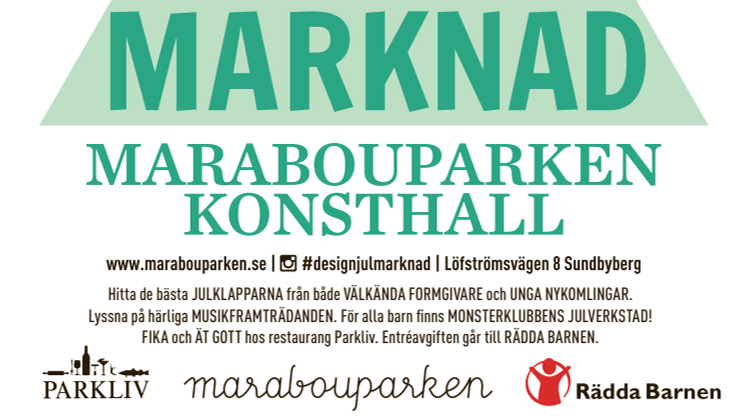 Designjulmarknad på Marabouparken konsthall