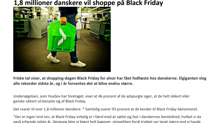1,8 millioner danskere vil shoppe på Black Friday