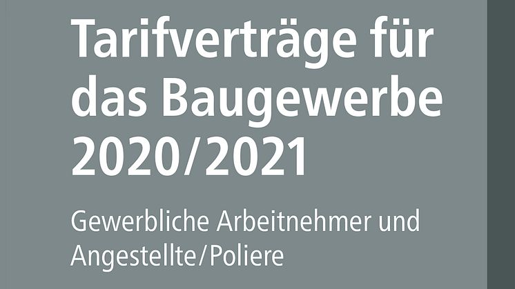 Tarifverträge für das Baugewerbe 2020/2021 (2D/tif)