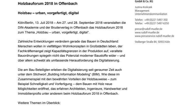 Holzbauforum 2018 in Offenbach