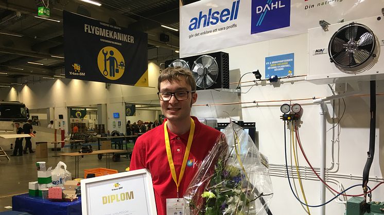 Simon Niklasson, svensk mästare i kyl- och värmepumpteknik 2016