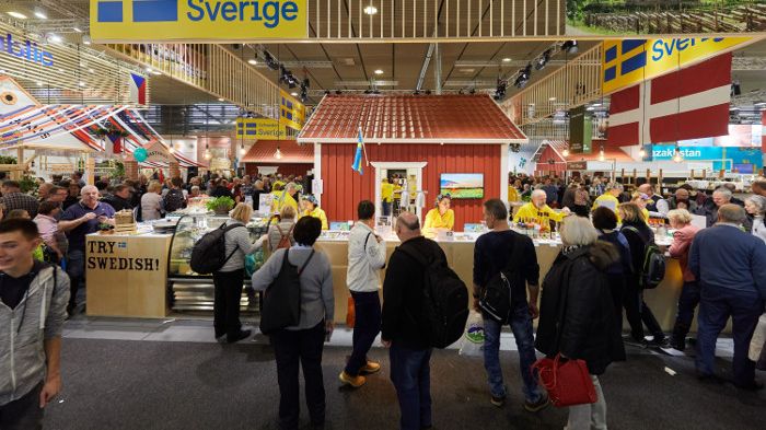 Sveriges monter under Grüne Woche 2018. Foto: Bernhard Ludewig