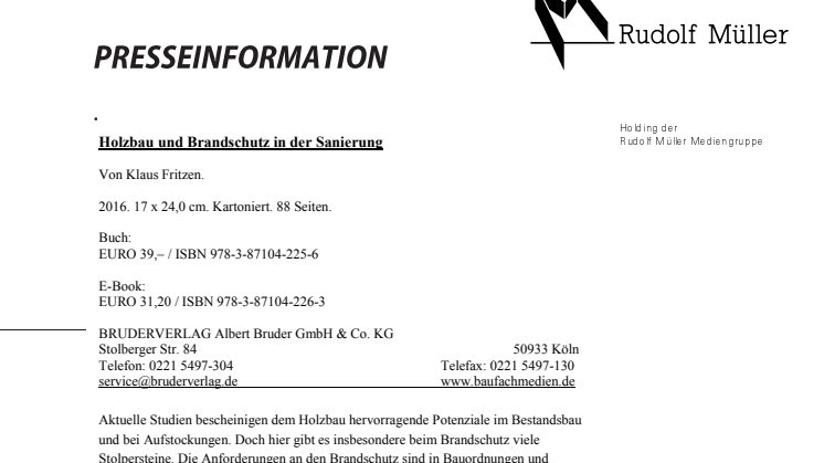 Holzbau und Brandschutz in der Sanierung 