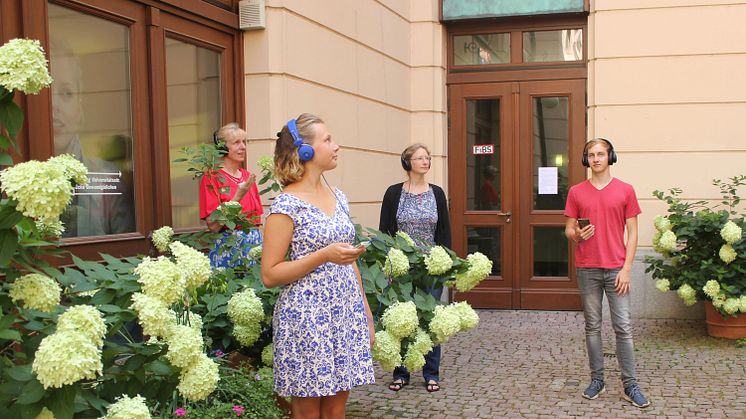 Notenspur-Soundwalk - Standort Erstes Gewandhaus (Station 21 der Leipziger Notenspur) - Foto: Elke Leinhoß