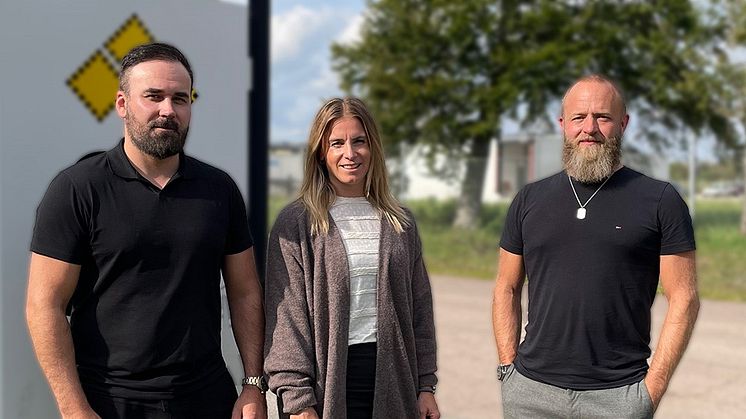 Från vänster: Andreas Perman, vd MVB Umeå, Jennie Åberg, vd MVB Nord och Daniel Nydahl, projektledare MVB Umeå