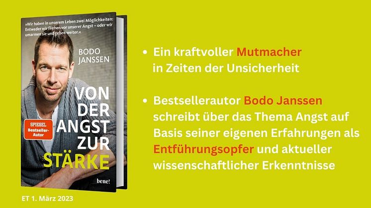 Von der Angst zur Stärke - neues Buch von Bodo Janssen