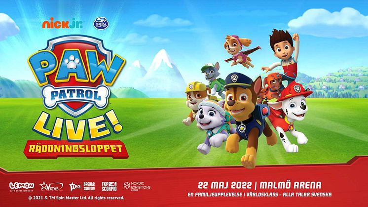 Paw Patrol Live till Malmö Arena i maj!