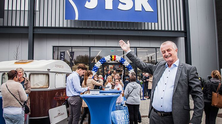 Founder and chairman of JYSK, Lars Larsen, at the opening of the latest JYSK Nordic country in Belgium 2017.