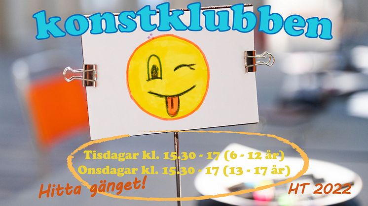 Konstklubben startar på ﻿Kulturcentrum!