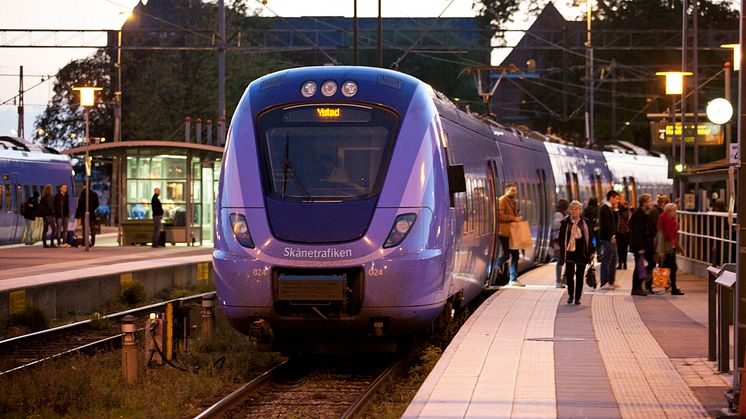 Fler tågturer på Ystadbanan från tidtabellsskiftet 15 december