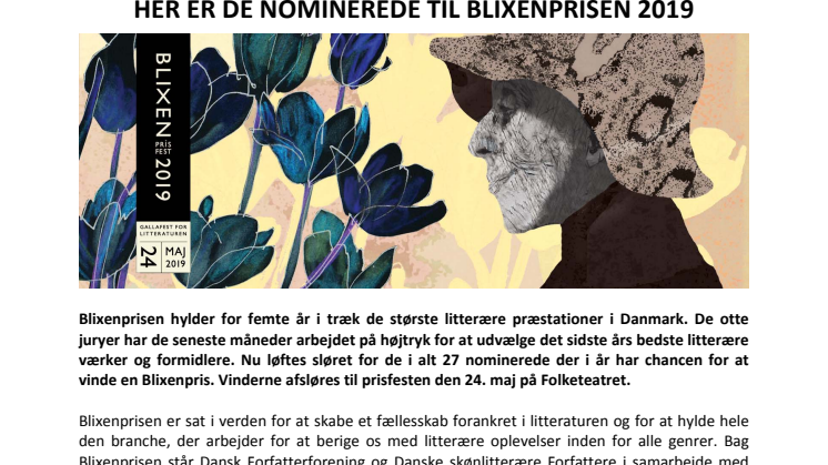 HER ER DE NOMINEREDE TIL BLIXENPRISEN 2019