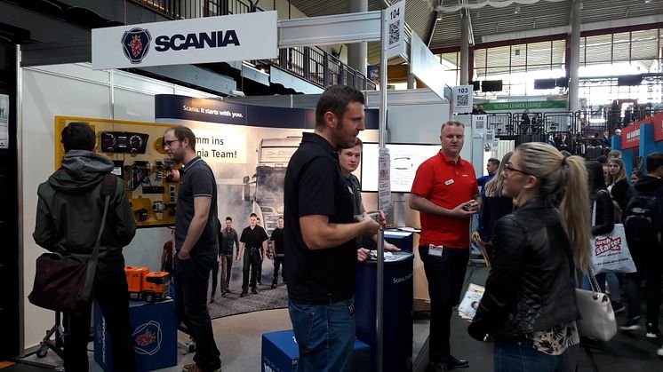 Scania bei den Azubi- und Studientagen. Besuchen Sie uns am 27. + 28. April 2018 in der Koblenzer CGM Arena. 