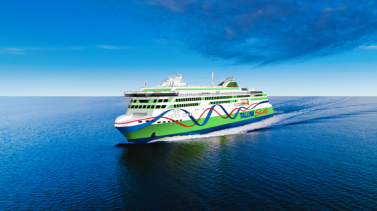 Sketch av Tallink Grupps nya höghastighetsfartyg.