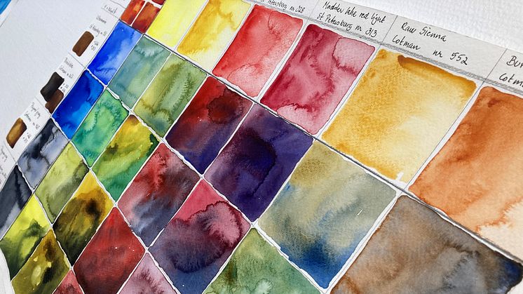 Fullt fokus på färg och pigment.