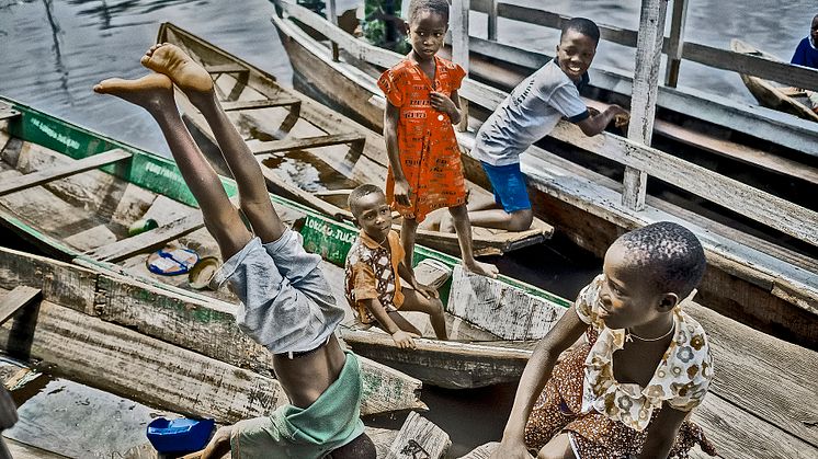 Children in Ganvie, Benin
