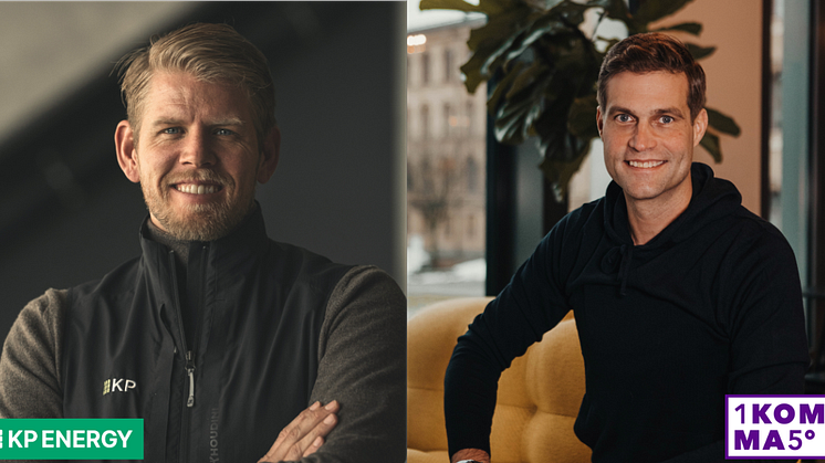 Filip Wiqvist, CEO på KP Energy, och Gunnar Jönsson, VD för 1KOMMA5° i Sverige & Norden.