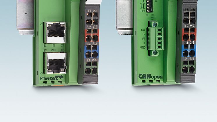 Bussnoder för EtherCAT och CANopen från Phoenix Contact