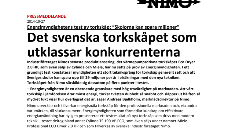 Energimyndighetens test av torkskåp: ”Skolorna kan spara miljoner” – Det svenska torkskåpet som utklassar konkurrenterna 