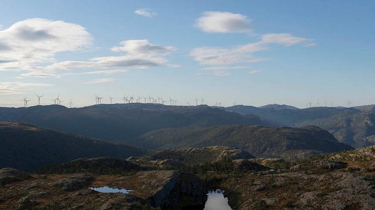 Slik blir Roan vindpark sett fra Skomakerfjellet